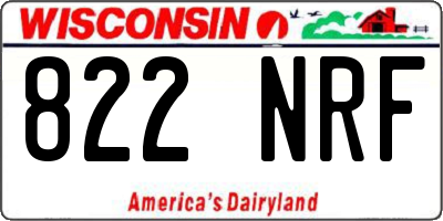 WI license plate 822NRF
