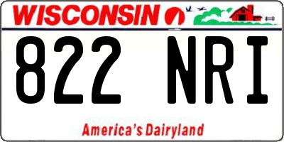 WI license plate 822NRI