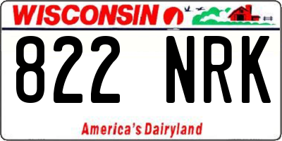 WI license plate 822NRK