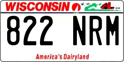 WI license plate 822NRM