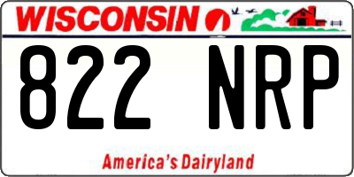 WI license plate 822NRP