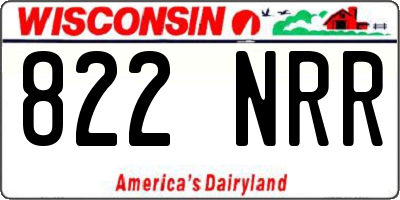 WI license plate 822NRR