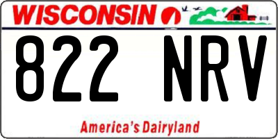 WI license plate 822NRV