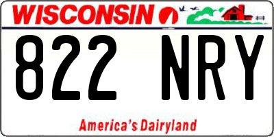 WI license plate 822NRY