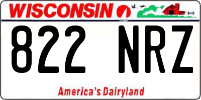 WI license plate 822NRZ