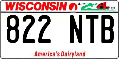 WI license plate 822NTB