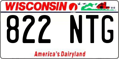 WI license plate 822NTG