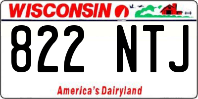 WI license plate 822NTJ