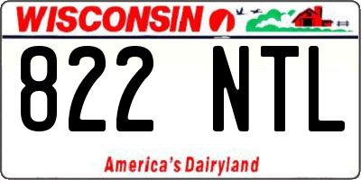 WI license plate 822NTL