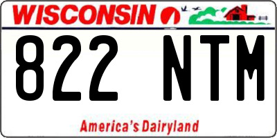 WI license plate 822NTM