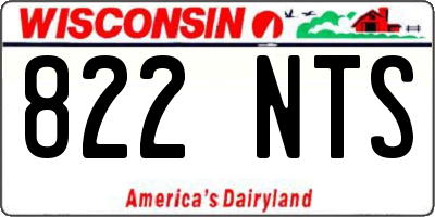 WI license plate 822NTS