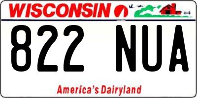 WI license plate 822NUA