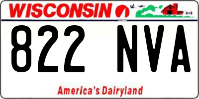 WI license plate 822NVA