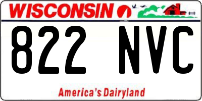 WI license plate 822NVC