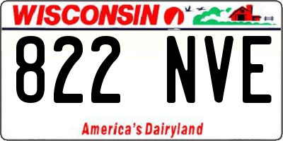 WI license plate 822NVE