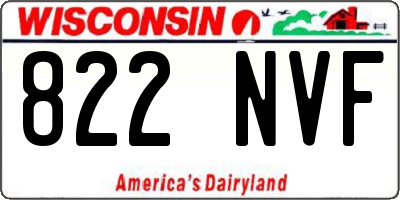 WI license plate 822NVF