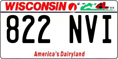 WI license plate 822NVI