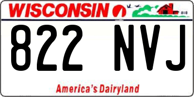 WI license plate 822NVJ