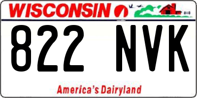 WI license plate 822NVK