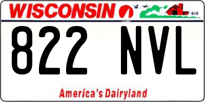 WI license plate 822NVL