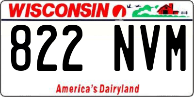 WI license plate 822NVM