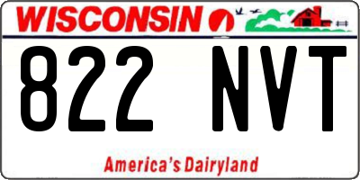 WI license plate 822NVT