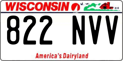 WI license plate 822NVV