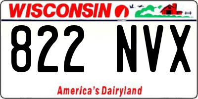 WI license plate 822NVX