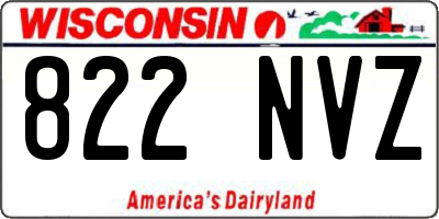 WI license plate 822NVZ