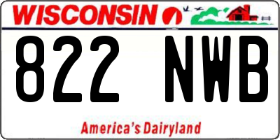 WI license plate 822NWB