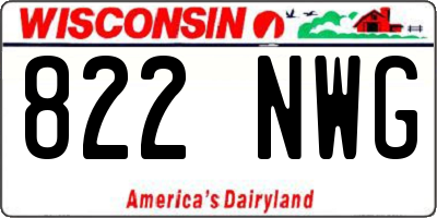 WI license plate 822NWG