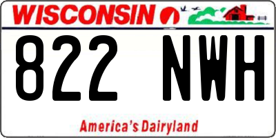 WI license plate 822NWH