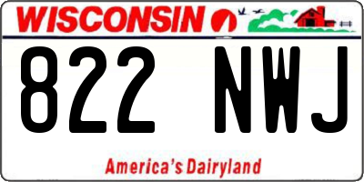 WI license plate 822NWJ