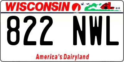 WI license plate 822NWL