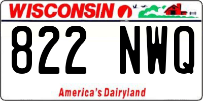 WI license plate 822NWQ