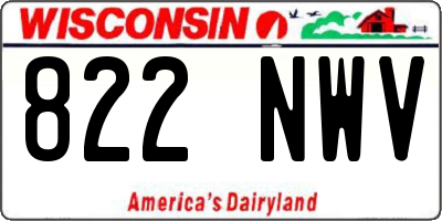 WI license plate 822NWV