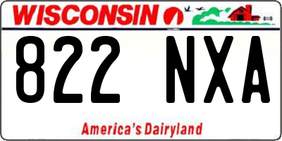 WI license plate 822NXA