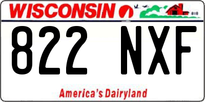 WI license plate 822NXF