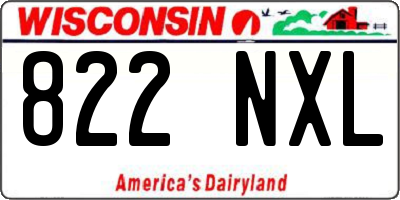 WI license plate 822NXL