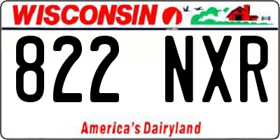 WI license plate 822NXR