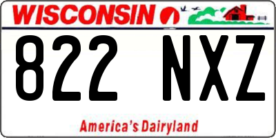 WI license plate 822NXZ