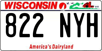 WI license plate 822NYH