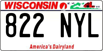 WI license plate 822NYL