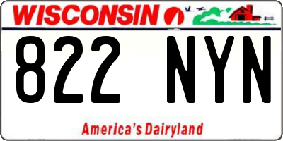 WI license plate 822NYN