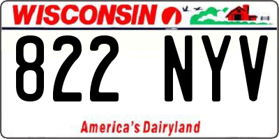 WI license plate 822NYV