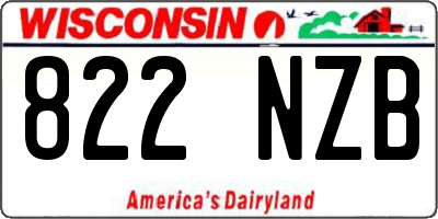 WI license plate 822NZB