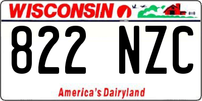 WI license plate 822NZC