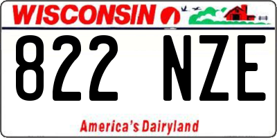 WI license plate 822NZE
