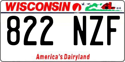 WI license plate 822NZF