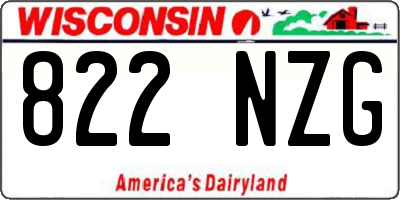 WI license plate 822NZG